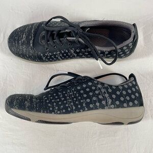 Dansko Hanna Polka Dot Fabric‎ Sneaker in Black Size 7.5-8 or 38